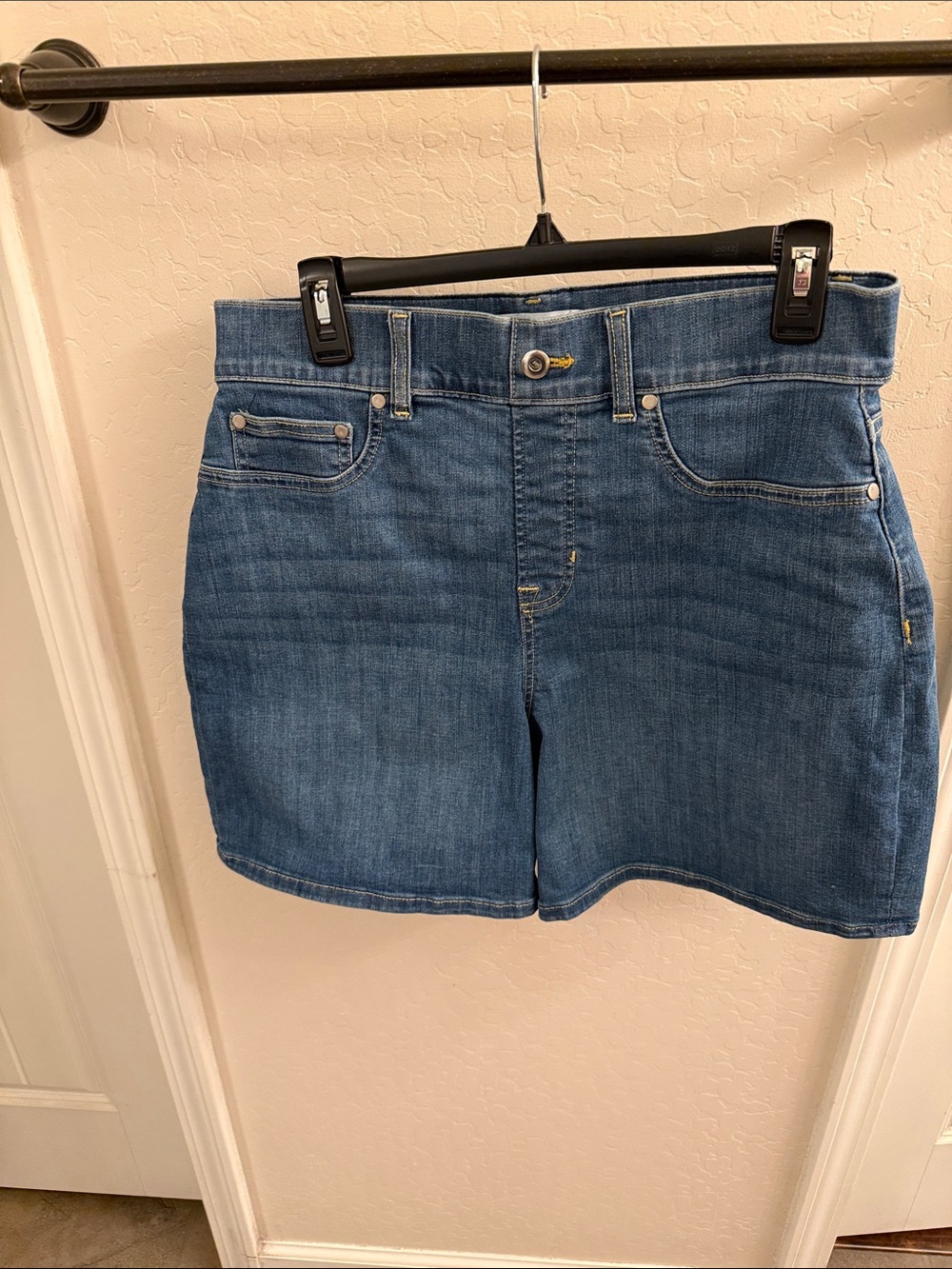 SPANX Blue Denim Jean Shorts